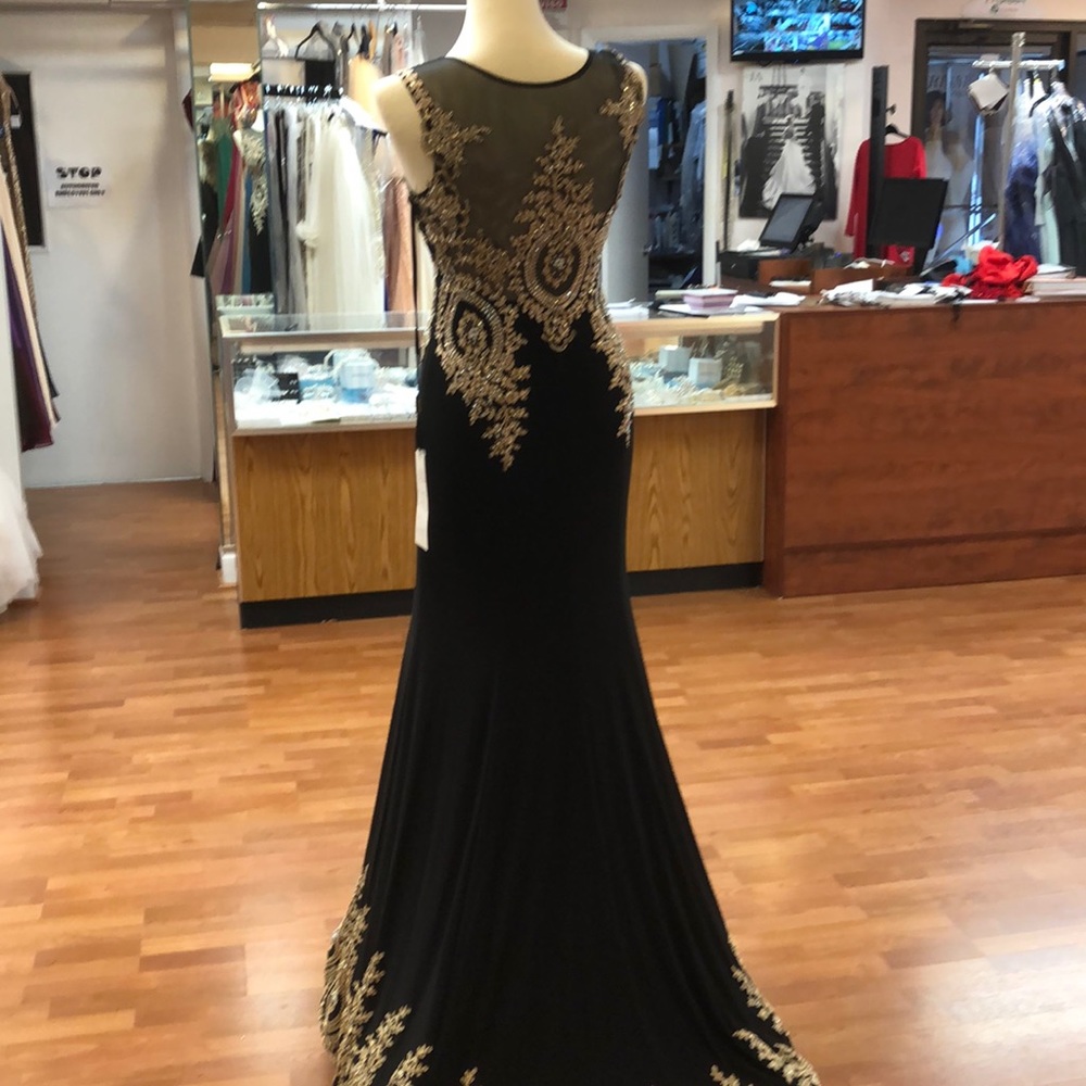 Black prom dress with rhinestones - Picture 4 of 8